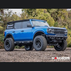 Ford Bronco Front Bumper - High Clearance - 20" Black Series Light Bar w/ White DRL & Black Series White DRL Cubes